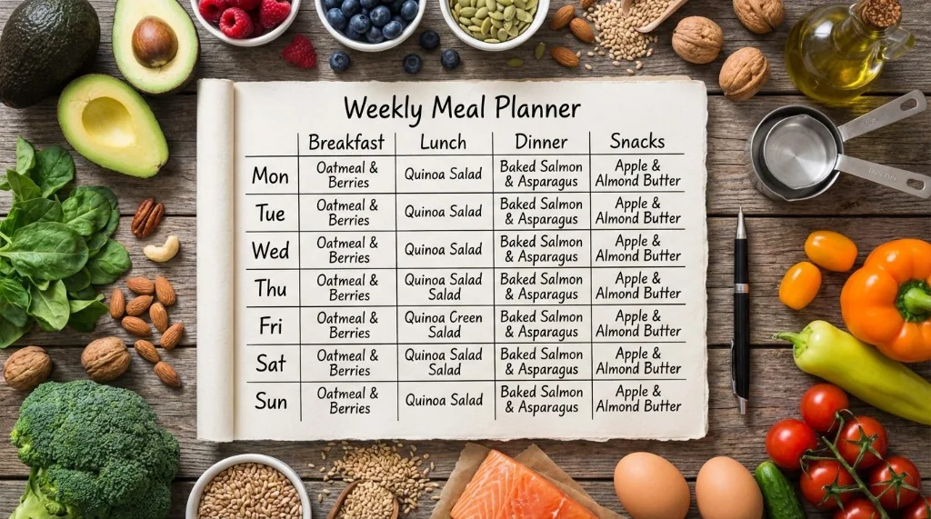 Supporting illustration 5 for How to Plan a Healthy Weekly Meal Schedule for Better Nutrition and Weight Management