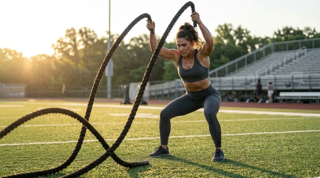 Supporting illustration 2 for Battle Rope Exercise: Technique, Progression, and Safety