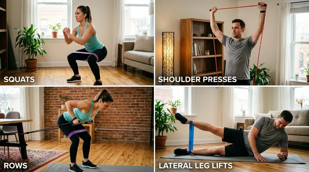 Supporting illustration 2 for Beginner's Guide to Resistance Band Workouts: Build Strength at Home