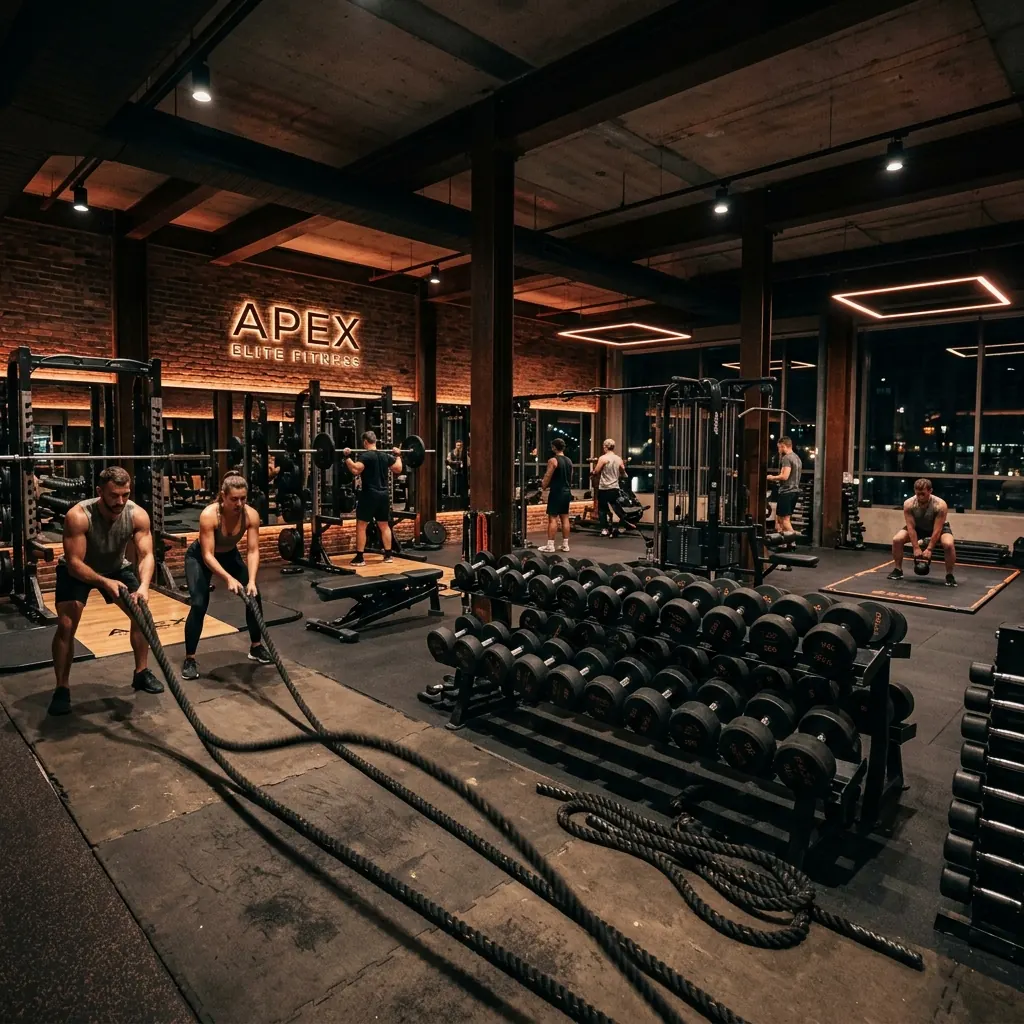 High intensity elite gym environment